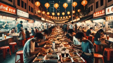 chinatown hawker leftovers consumption